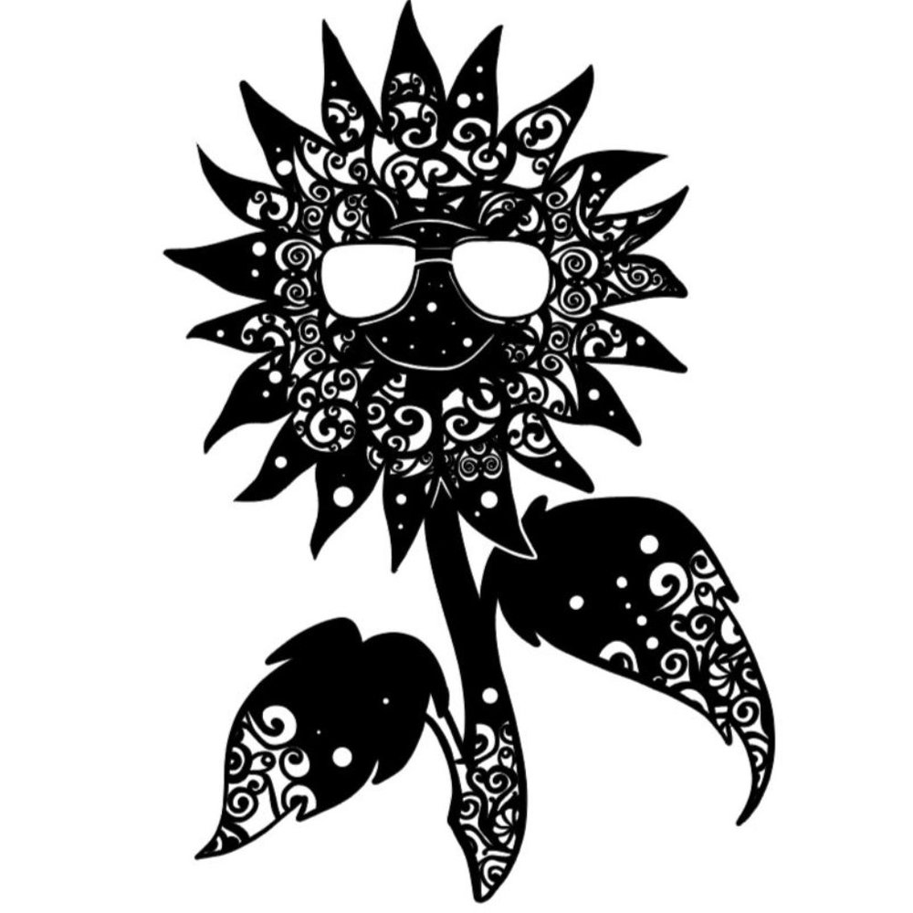 Cool Sunflower Mandala decal